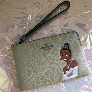 Disney Coach Corner Zip Wristlet with Tiana